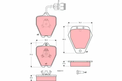 Remblokkenset, schijfrem