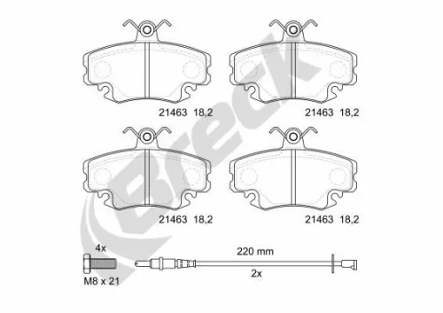 Remblokkenset, schijfrem