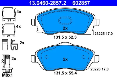 Remblokkenset, schijfrem