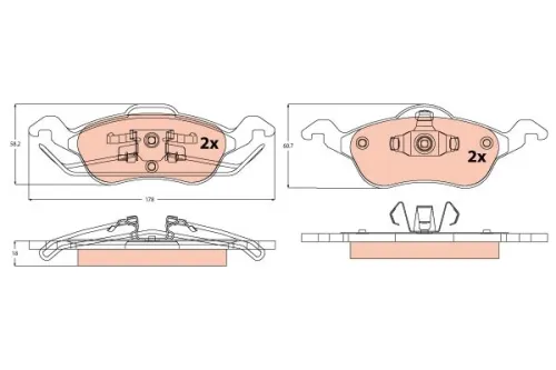 Remblokkenset, schijfrem