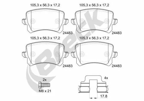 Remblokkenset, schijfrem