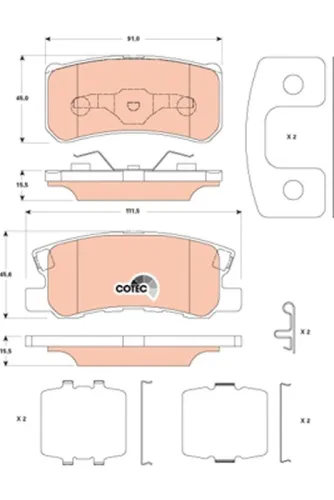 Remblokkenset, schijfrem