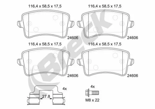Remblokkenset, schijfrem