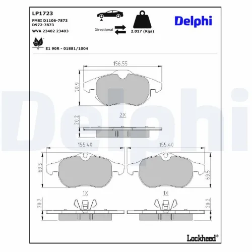 Remblokkenset, schijfrem