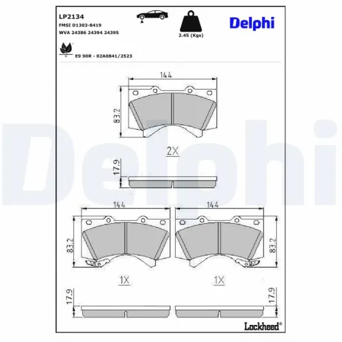 Remblokkenset, schijfrem