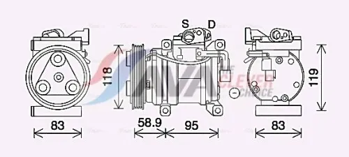 Compressor, airconditioning
