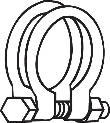 Klemstuk, uitlaatsysteem