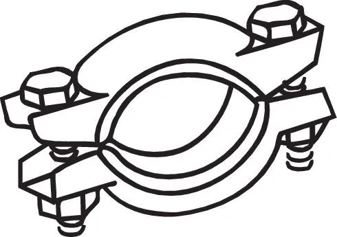 Klemstuk, uitlaatsysteem