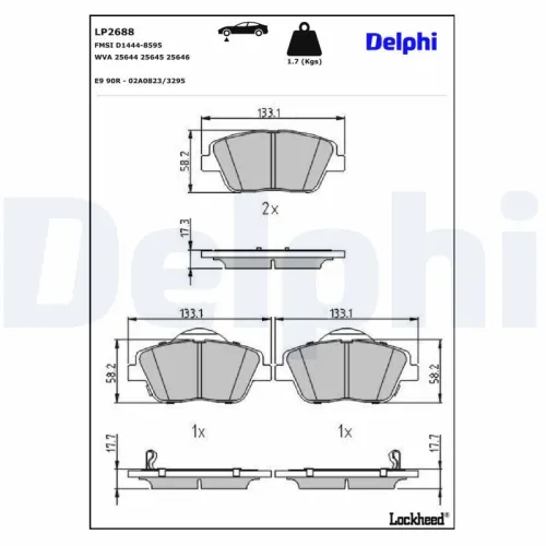 Remblokkenset, schijfrem