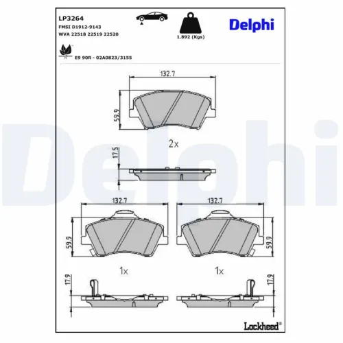 Remblokkenset, schijfrem