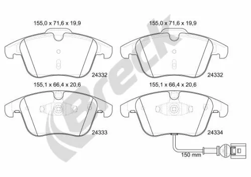 Remblokkenset, schijfrem
