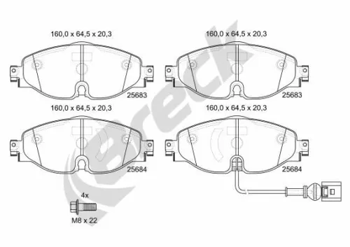 Remblokkenset, schijfrem