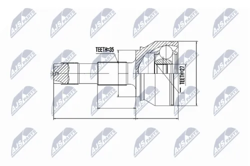 Homokineet reparatie set, aandrijfas