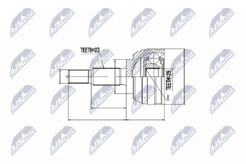 Homokineet reparatie set, aandrijfas
