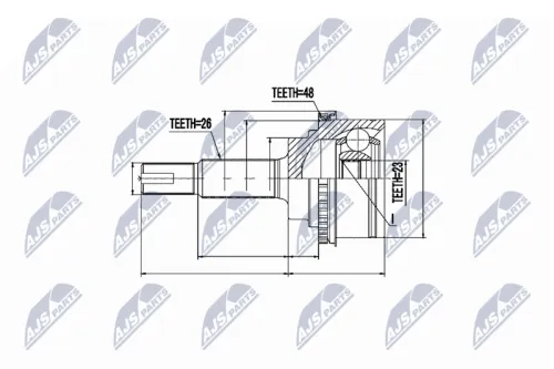 Homokineet reparatie set, aandrijfas